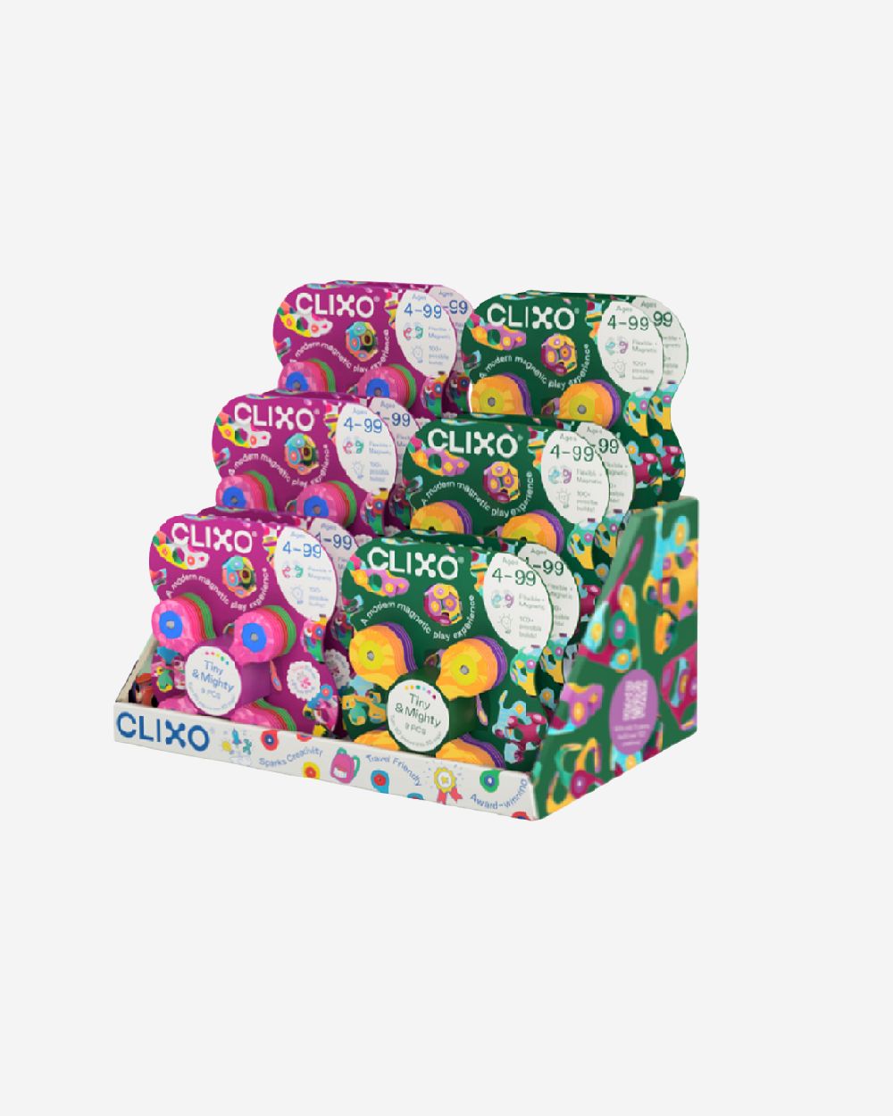 Clixo® | Kartonnen Display | met inhoud (6+6)